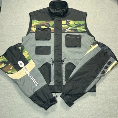 Polaris Jacket Vest Mens Extra Large Camo Detachable Liner and Sleeves 3 in 1 - Image 1 of 4