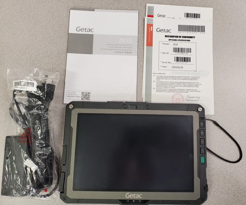 Cámara web Getac ZX10 Snapdragon 660 4 GB RAM 64 GB eMMC 10,1 pulgadas táctil WiFi 4G LTE Foto 1 de 4