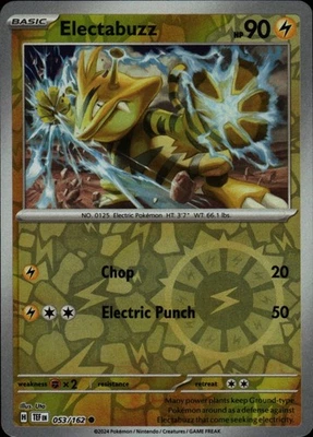 Electabuzz Reverse Holo Common SV05: Temporal Forces 053/162 NM - Image 1 of 2