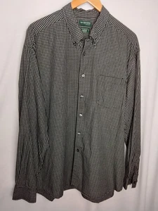 Camisa de manga larga a cuadros blanca y negra Dockers para hombre talla XL - Imagen 1 de 3