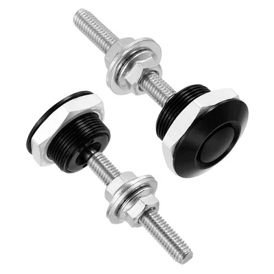 2 Pcs 0.98 Inch Quick Release Bumper Clips Universal Aluminum Pins Black - Image 1 of 4