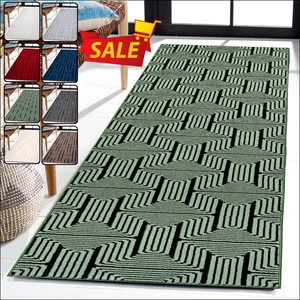 New Machine Washable Rug Non Slip Modern Rugs Runner Kitchen Carpet Door Mats UK - Picture 1 of 55