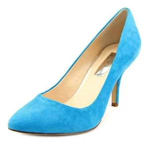 INC Suede Zitah Pump Bright Aqua Turquoise 9.5 - Picture 1 of 6