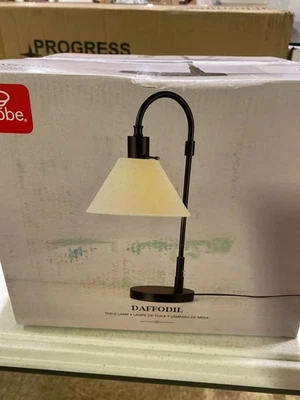 Globe Electric 20" Table Lamp, Black/White, Rotary Switch, 5-ft Cord, Home Décor - Image 1 of 2