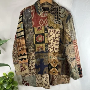 Sacred Threads Boho Jacket Coat Patchwork Quilted Size S/M Cottagecore New - Picture 1 of 11