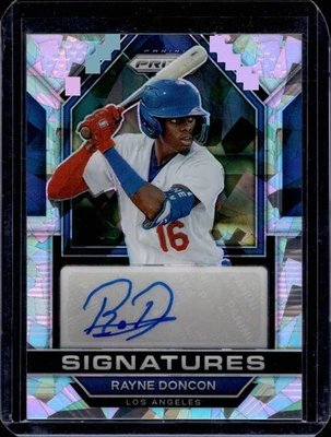 2023 Panini Prizm Rayne Doncon Signatures Ice Auto Los Angeles Dodgers C09 - Image 1 of 2