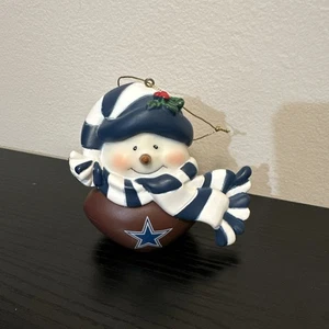 Dallas Cowboys Schneemann Weihnachtsschmuck Fußball Körper 3,25" groß - Bild 1 von 7