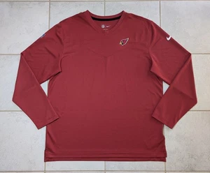 Nike Herren XL Arizona Cardinals Sideline Coach Langarm V-Ausschnitt T-Shirt Rot - Bild 1 von 10