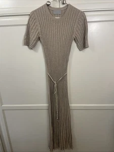 Modernes Citizen Kleid Damen Größe S beige gerippt minimalistisch bescheiden Gr. Klein - Bild 1 von 14