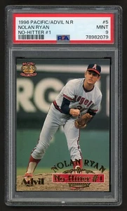 1996 PACIFIC/ADVIL NOLAN RYAN #5 NO-HITTER #1 1973 HOF RYAN EXPRESS PSA 9 MINT - Picture 1 of 3
