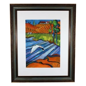 MELISSA ADKISON GOUACHE WATERCOLOR PAINTING FAUVIST LANDSCAPE CALIFORNIA ARTIST - Picture 1 of 4