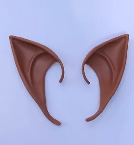 Braune Elfenohren Elfen 10 cm afroamerikanische Prothese Cosplay schwarz dunkel anime - Bild 1 von 2