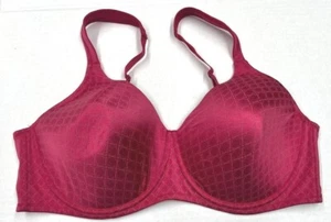24A17 Leading Lady 5028 Full Coverage Underwire Bra 44D Ruby - Picture 1 of 1