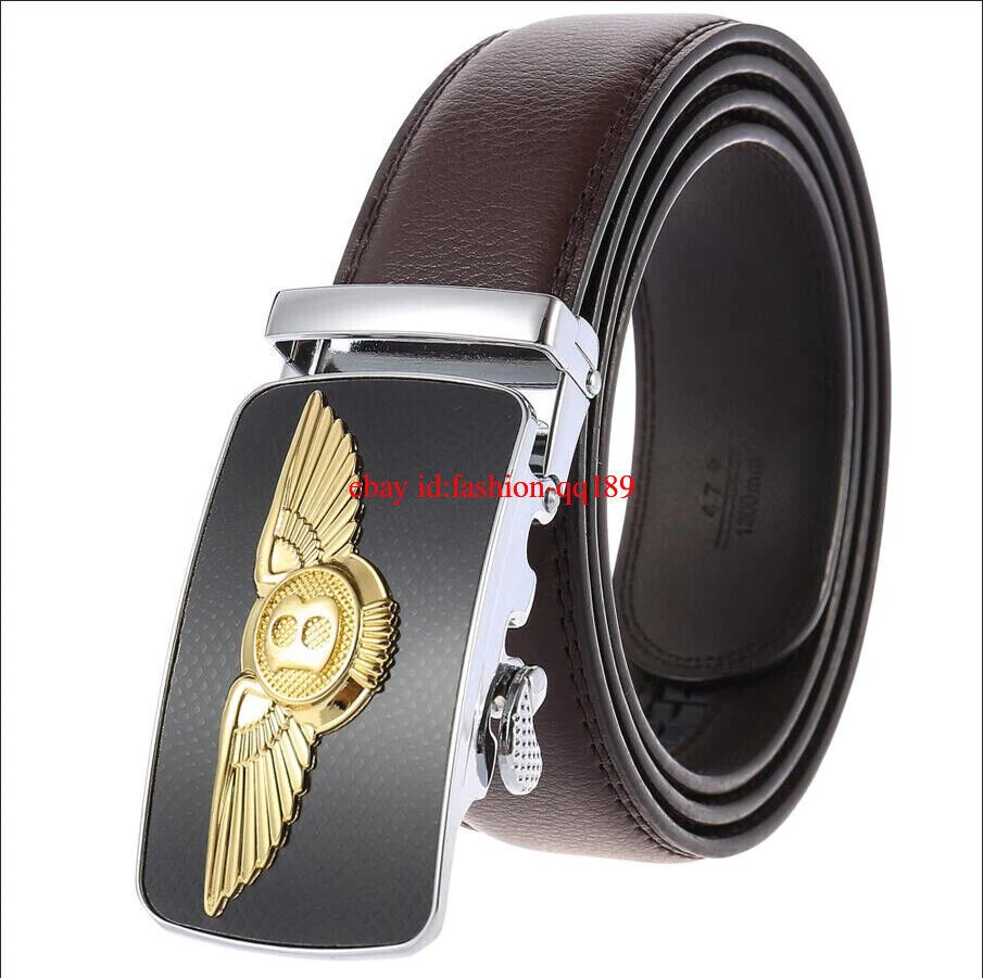 XYNHH619 Herren Gürtel Automatik Schnalle Echtes Leder kürzbar Herrengürtel Ratchet Jeans