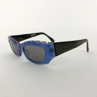 ⭕ 80s Vintage Claude Montana pinhole Sunglasses  France blue Alain Mikli 90s 70s - Image 1 of 4