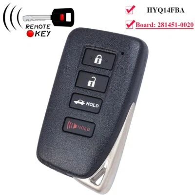 281451-0020 para Lexus ES300H ES350 GS350 GS450H Smart Keyless Remote Llavero Foto 1 de 4