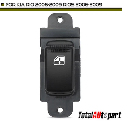 Interruptor de ventana eléctrica negro para Kia Rio Rio5 2006-2009 L4 1,6 L conductor trasero lado derecho Foto 1 de 4