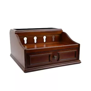 Decorebay Pecan Brown Wooden Multi-Device Charging Station and Valet - Picture 1 of 8