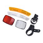 Premium Bike Reflector Set Front & Rear Red & White Easy to Fit Design