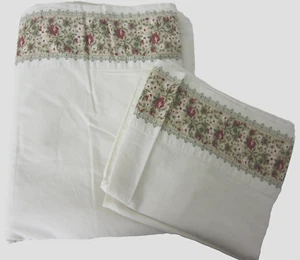 Sábana plana doble vintage Laura Ashley + 1 funda de almohada estándar juego de 2 piezas floral - Imagen 1 de 4