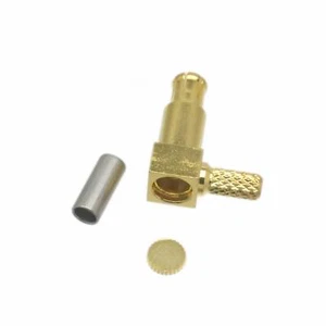 RF Coaxial Connector Right angle MCX male Plug crimp RG174 RG316 LMR100 lengthen - Picture 1 of 4