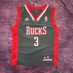 Adidas Milwaukee Bucks Jennings #3 NBA Green Youth Jersey - Size Youth Small - Picture 1 of 4
