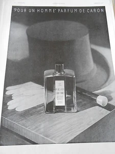 PUBLICITE 1935 Parfums Caron pour un homme - Picture 1 of 1