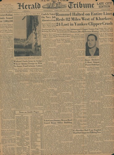 Allies Stop Rommel on Tunisian Front Russians Push for Kharkov February ...