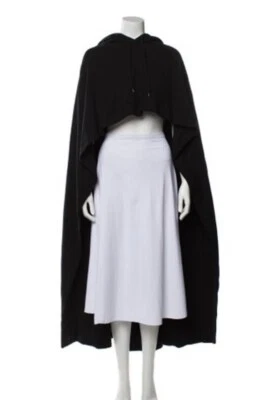 Rare Saint Laurent Black New Hooded Cape M Cotton  Auth SAINT LAURENT $2,390 - Image 1 of 4