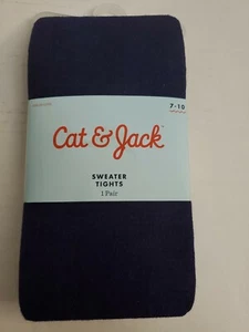Cat & Jack Girls Sweater Tights Size 7-10 Blue Footed NWT - Picture 1 of 4