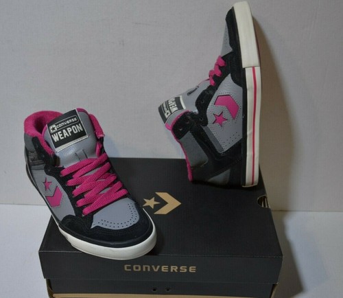 Scarpa Converse Weapon Mid colore grigia rosa nera interno caldo comoda