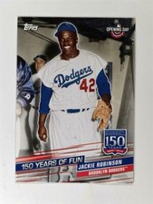 2019 Topps Opening Day 150 Years of Fun #YOF-2 Jackie Robinson Brooklyn Dodgers