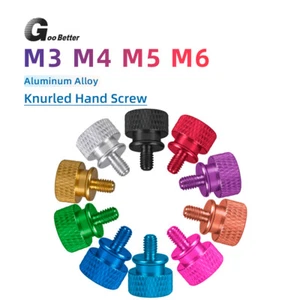 M3 M4 M5 M6 Knurled Thumb Screws PC Computer Case Aluminum Hand Grip Knob Bolts - Picture 1 of 21