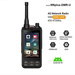 Radio de red ANYSECU W6plus 4G DMR UHF 400-470Mhz Walkie Talkie Zello/PTT real - Imagen 1 de 18