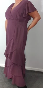 Coast Plus Size Ruffle Hem Tiered Maxi Dress, size UK 22/24 - Picture 1 of 10