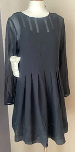 Vintage Laura Ashley schwarz Chiffon Baby Puppe Kleid Cottage Core USA 6 XS/S Grunge - Bild 1 von 8