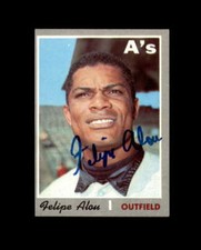 Felipe Alou Signed 1970 Topps Oakland Athletics Autograph