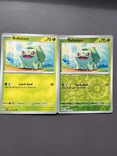 Pokemon 151 Basic Card And Reverse Holo Bulbasaur 001/165