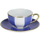 New Limoges Legle Stripe Provencal Blue Teacup & Saucer Gr