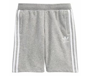 Adidas B 3Stripe Flc Short Boys Active Shorts Size S, Color: Grey/White - Picture 1 of 2
