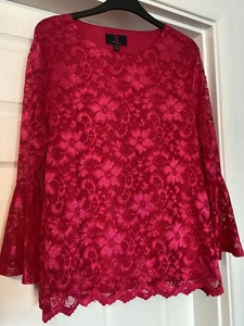 Lovely Simon Jeffreys Longer length Top, Colour Bright Pink Size 14 - Picture 1 of 8