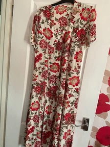 Ladies Size 12 Button Through Retro Style Dress - Picture 1 of 12