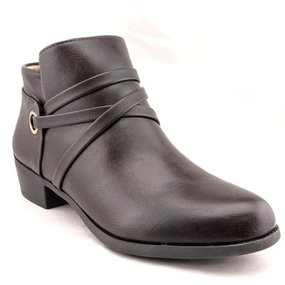 LifeStride Women's 7W Amara Dark Chocolate Bootie Flex Sole Cushion Support - Image 1 of 4