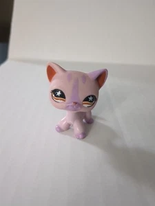 Authentic LPS Littlest Pet Shop Purple Stripe Shorthair Cat #933 - Picture 1 of 6