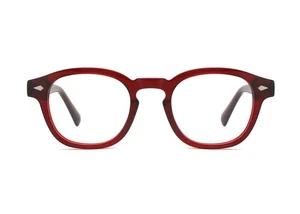 Round Square Optical Frame Premium Acetate Five Barrel Hinges VF0190 48-22-145 - Picture 1 of 25