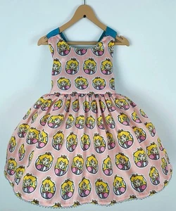 OhShana! Dress Size 5T Super Mario Nintendo World Princess Peachy Oh Shana - Picture 1 of 3