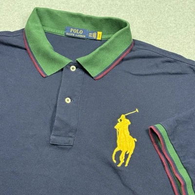 Polo Ralph Lauren Polo Shirt Mens 3XLT Big Pony Contrast Collar Twin Tipped - Image 1 of 4