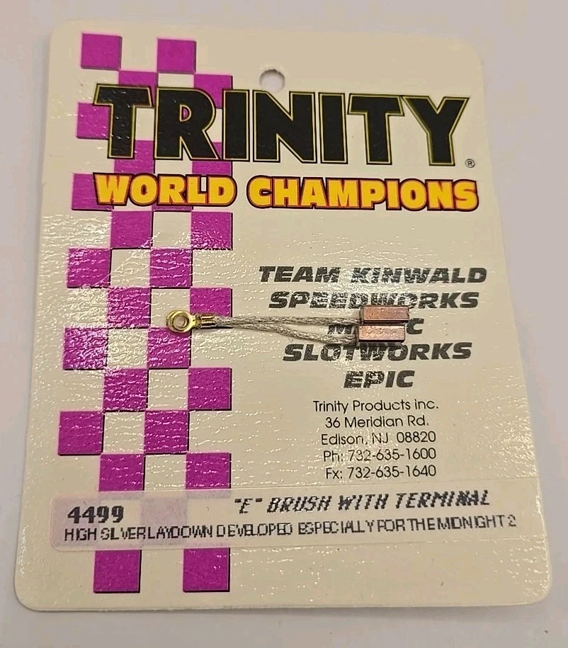 Team Trinity E Brush Silver Laydown Midnight 2 Motor Vintage Rc Terminals 4499 - Image 1 of 1