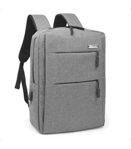 Laptop-Rucksack 15 Zoll wasserdicht mit USB-Ladeanschluss mehrere Taschen Grau - Bild 1 von 5