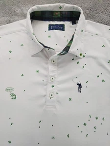 William Murray Golf Polo Shirt Performance Shamrock All Over Print Mens Small - Picture 1 of 10